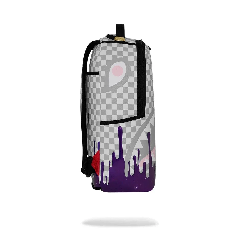 Sprayground Cosmic Chaos Backpack Unisex Gray Checkered Shoulder Strap SPR312